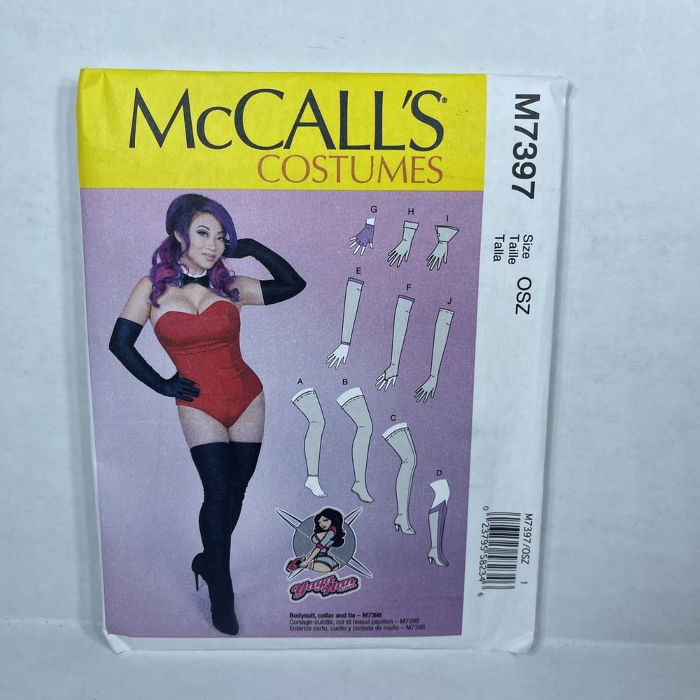 MCCALLS PATTERN 7397  GLOVES LEG WARMERS BOOT COVERS MISSES XS S M L XL UNCUT FF